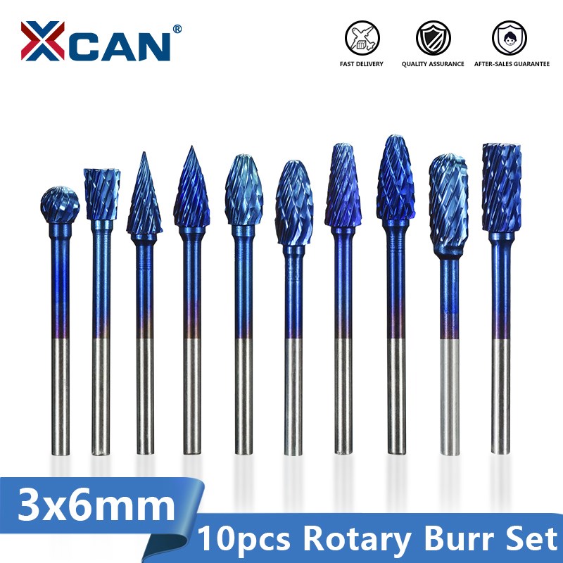 Woodworking Files And Rasps - XCAN 1Box 3mm Shank wolframu frezy