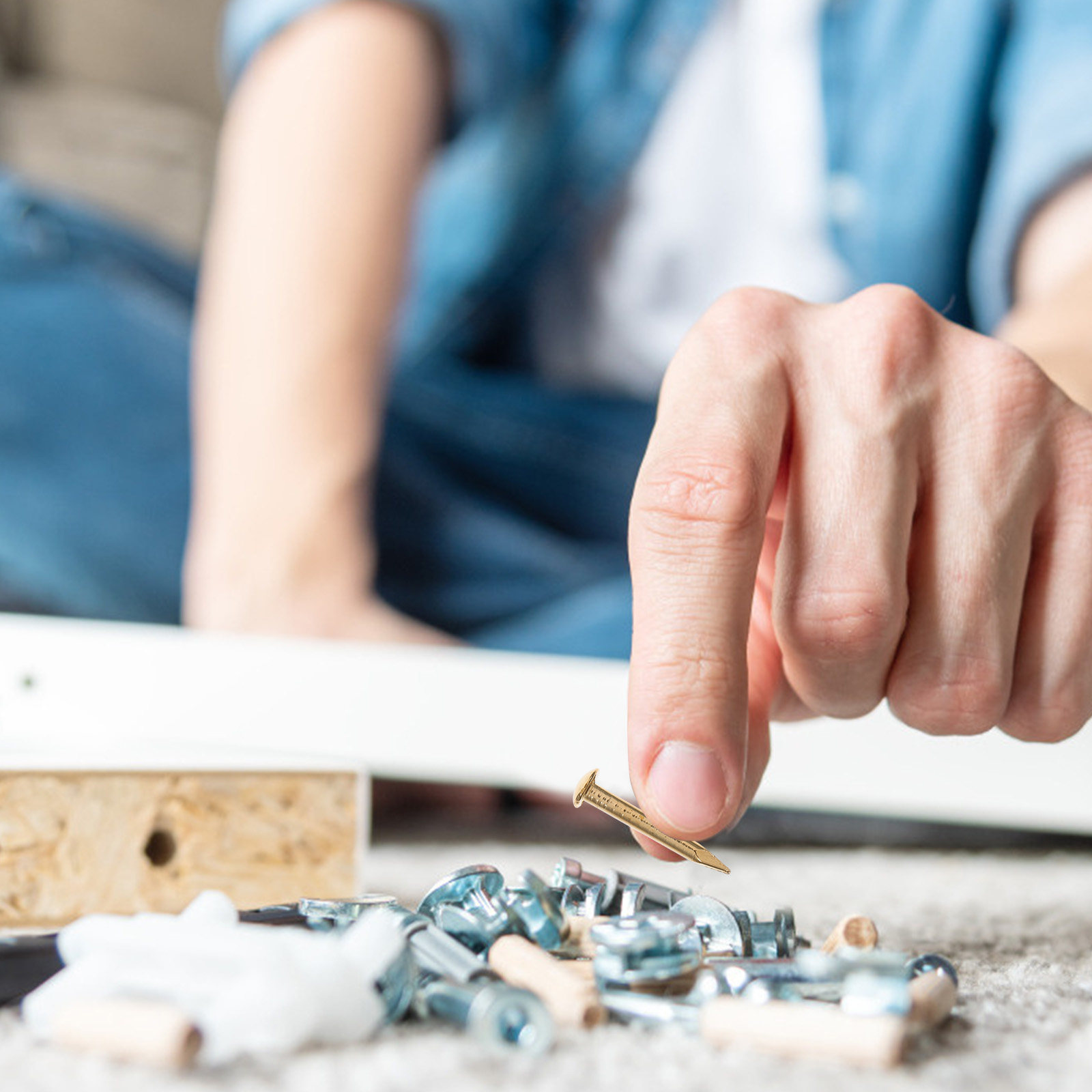 Woodworking Easy Projects - 1 Opakowanie Wytrzymałych, Solidnych Gwoździ Miedzianych