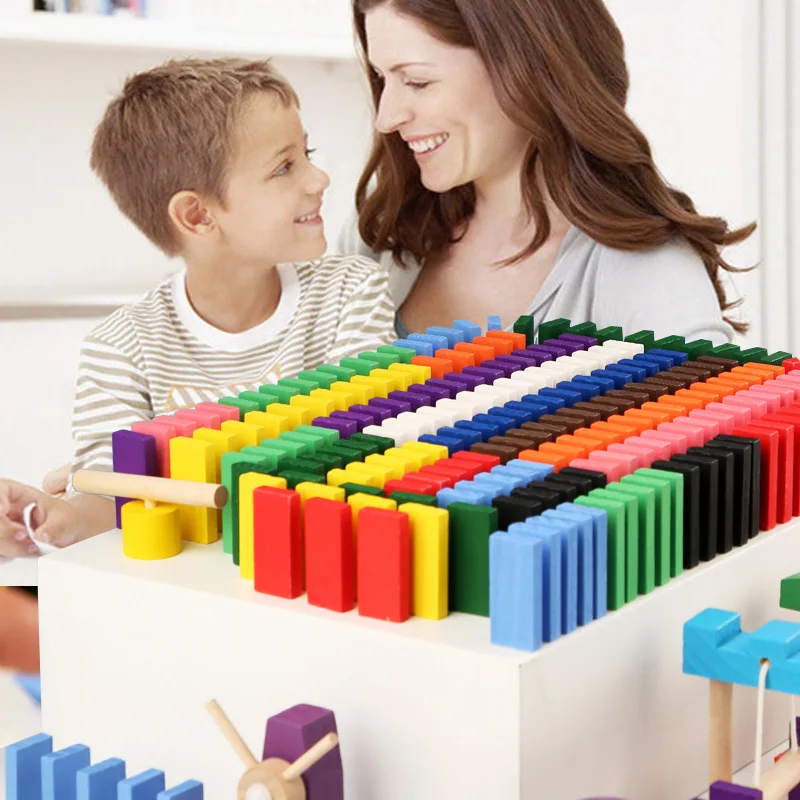 Montessori drewniana tęczowa z – Woodworking Domino recenzja i cena