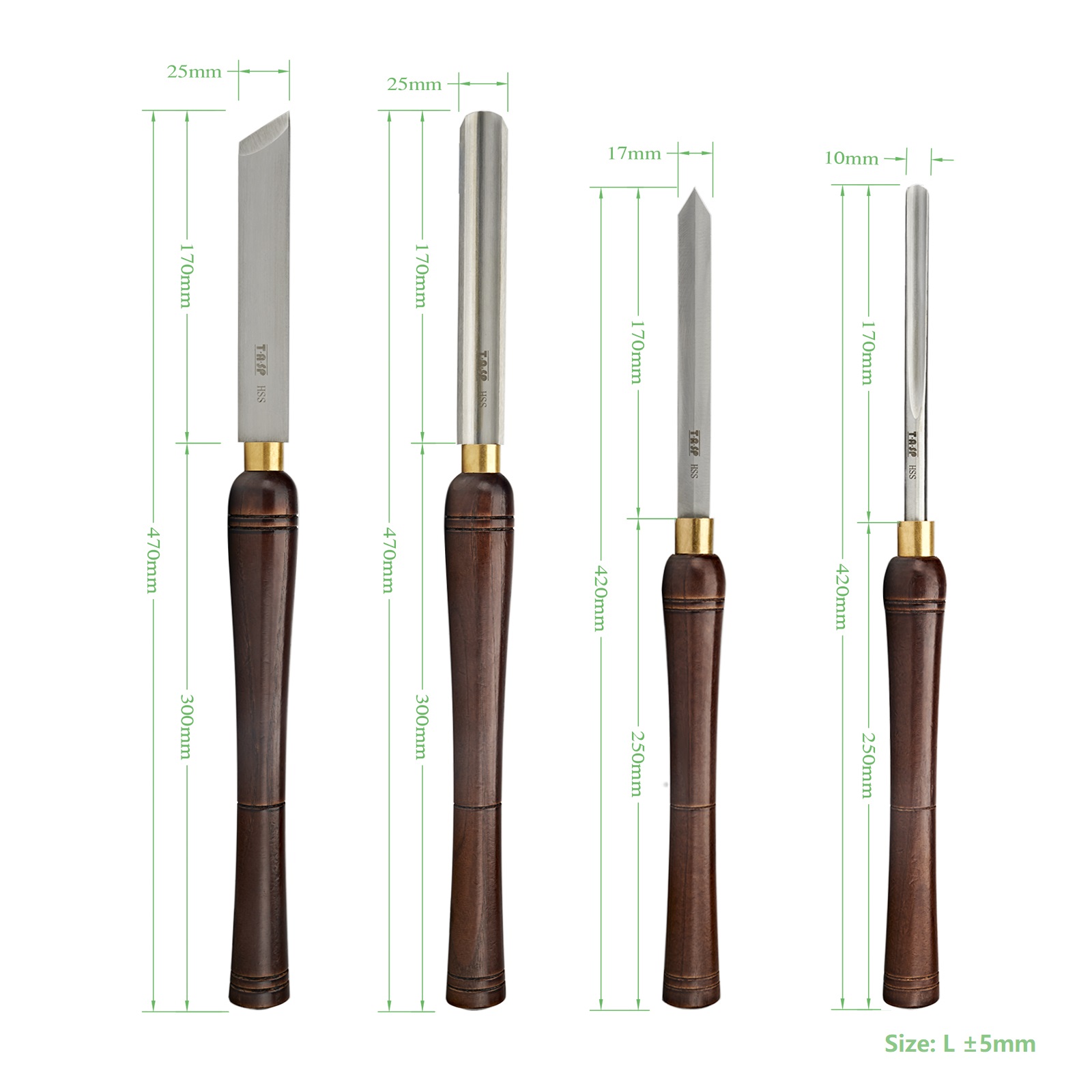 TASP 4 szt. HSS zestaw dłut do – Skew Chisel Wood recenzja i cena
