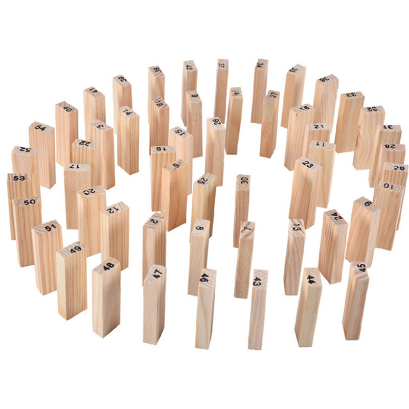 54 szt. Klocki zabawki śmieszn – Woodworking Domino recenzja i cena