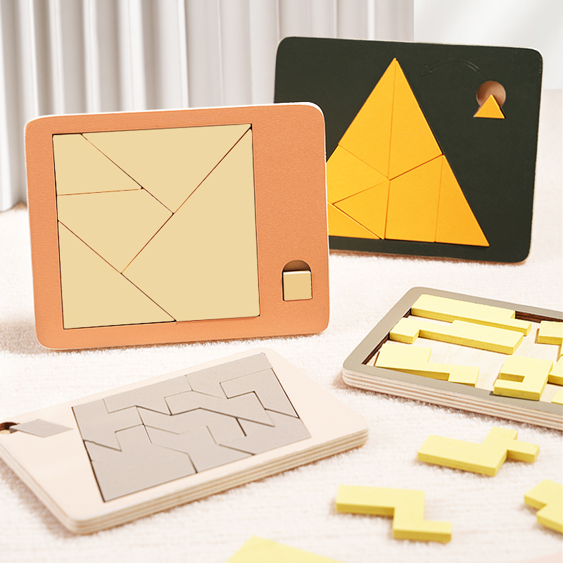 Drewniane puzzle geometryczne  – Woodworking Jigsaw recenzja i cena