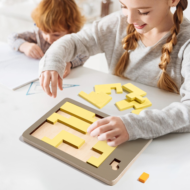 Drewniane puzzle geometryczne  – Woodworking Jigsaw recenzja i cena