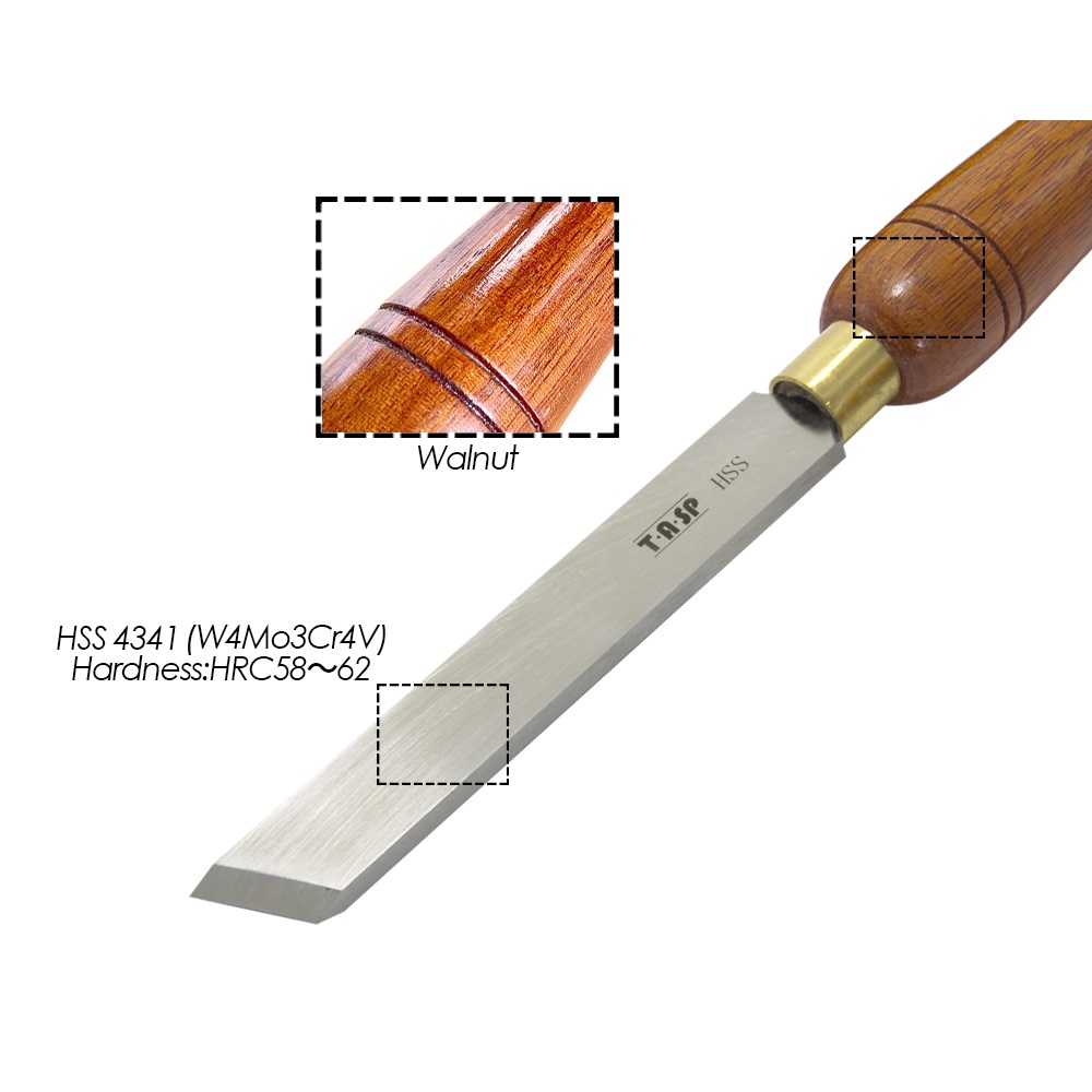 Dłuta skośne TASP HSS do obrób – Skew Chisel Wood recenzja i cena
