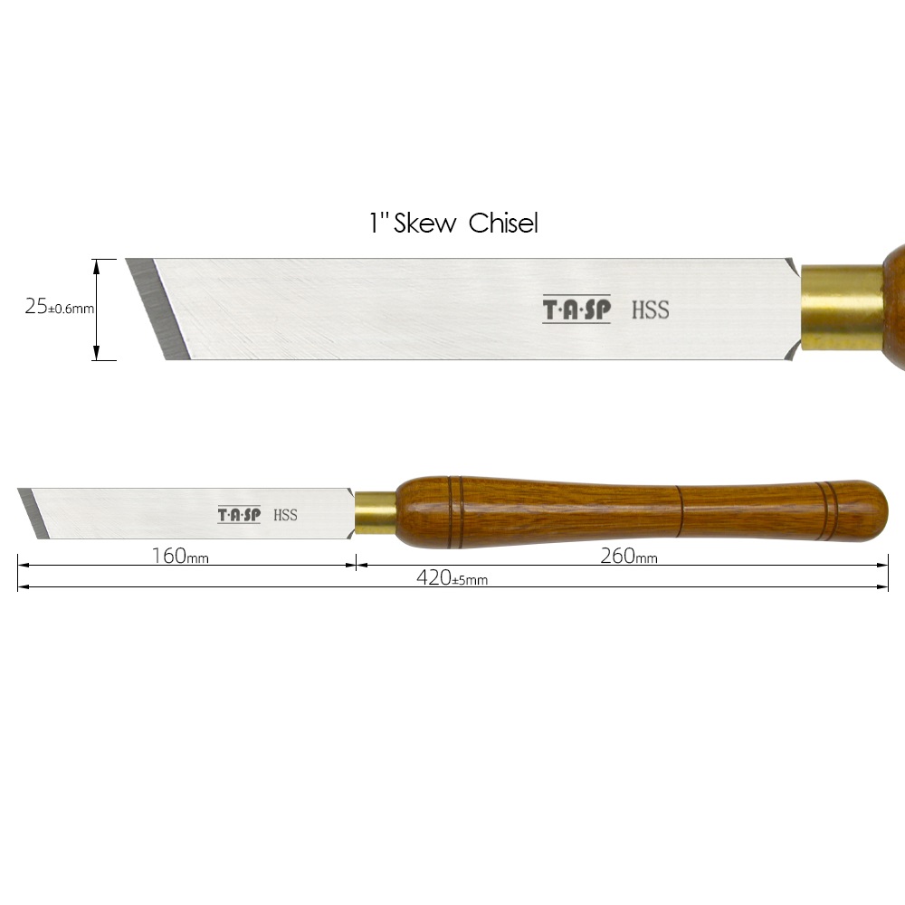Dłuta skośne TASP HSS do obrób – Skew Chisel Wood recenzja i cena