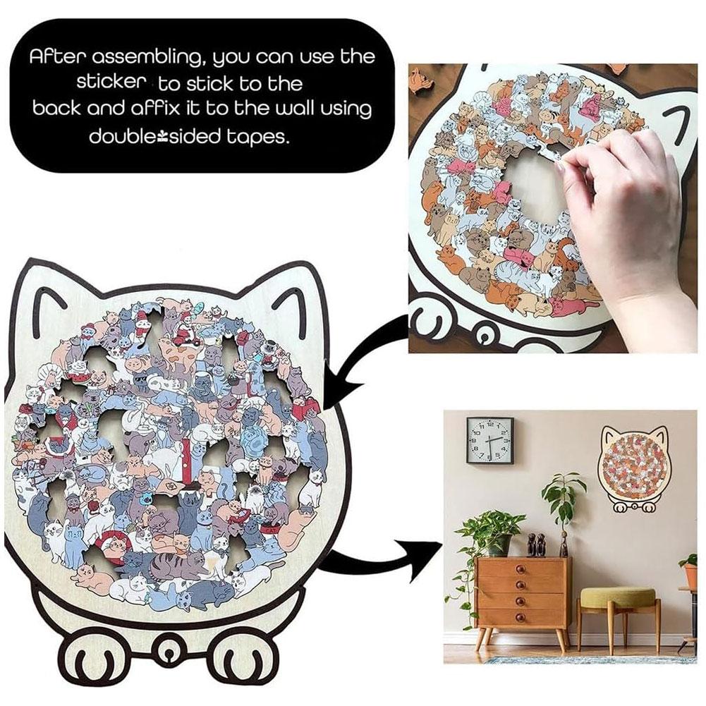 Puzzle drewniane z kotami w ko – Woodworking Jigsaw recenzja i cena