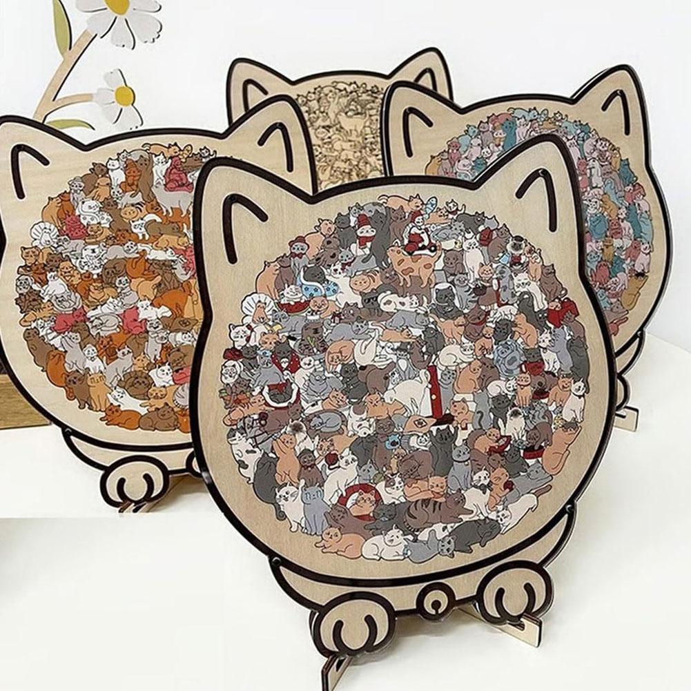 Puzzle drewniane z kotami w ko – Woodworking Jigsaw recenzja i cena