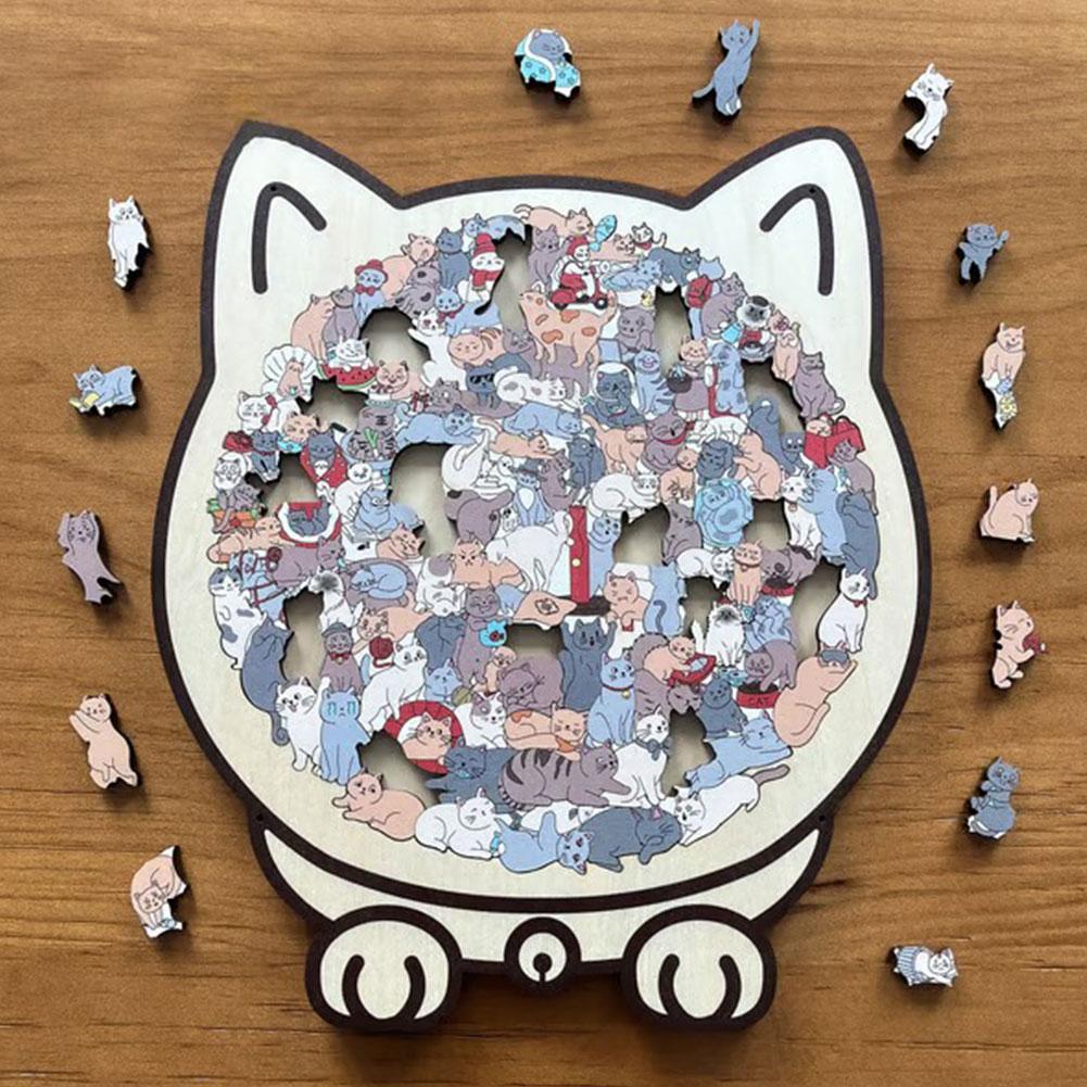 Puzzle drewniane z kotami w ko – Woodworking Jigsaw recenzja i cena