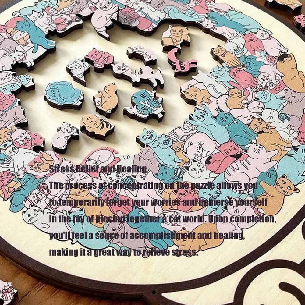 Puzzle drewniane z kotami w ko – Woodworking Jigsaw recenzja i cena